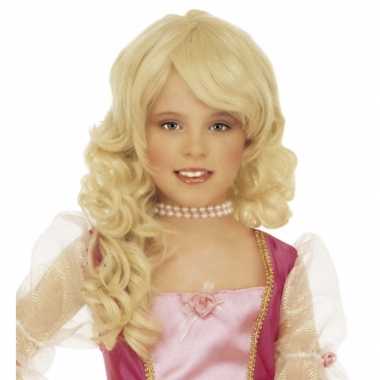 Meisjes pruiken met blonde krullen
